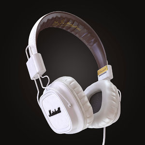 marshall major headphones 3d max