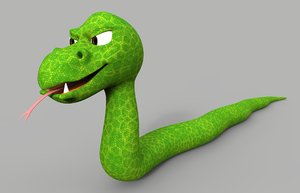 3d snake cartoon