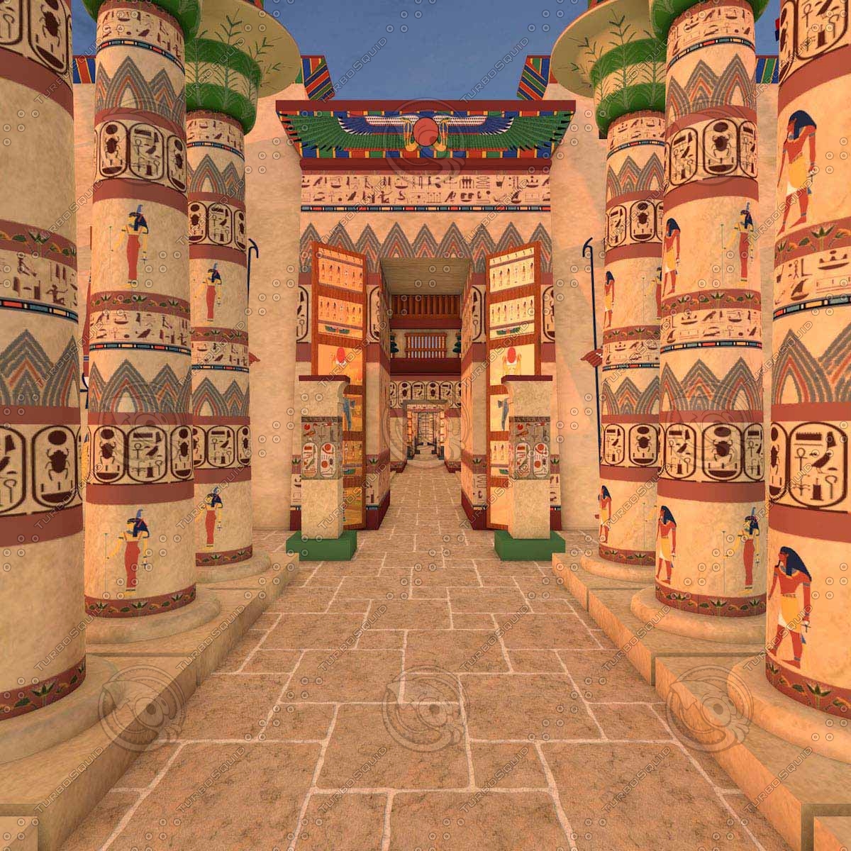 karnak temple c4d