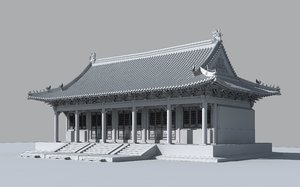 3d model confucius temple