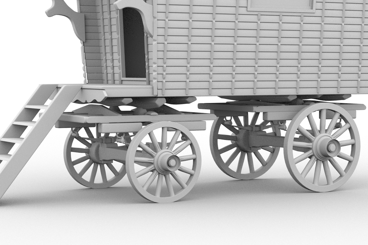 gypsy caravan 3d dxf