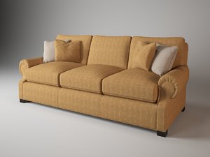 3d 829-90 rolled arm sofa