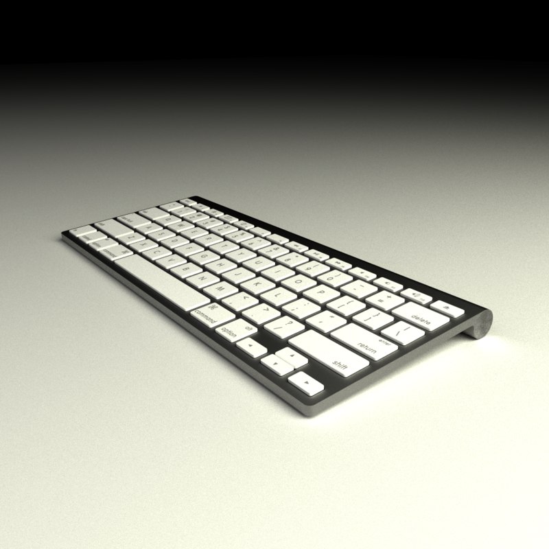 3d model apple bluetooth computer keyboard