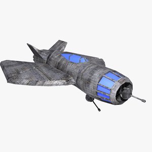 3d model space fighter tigron