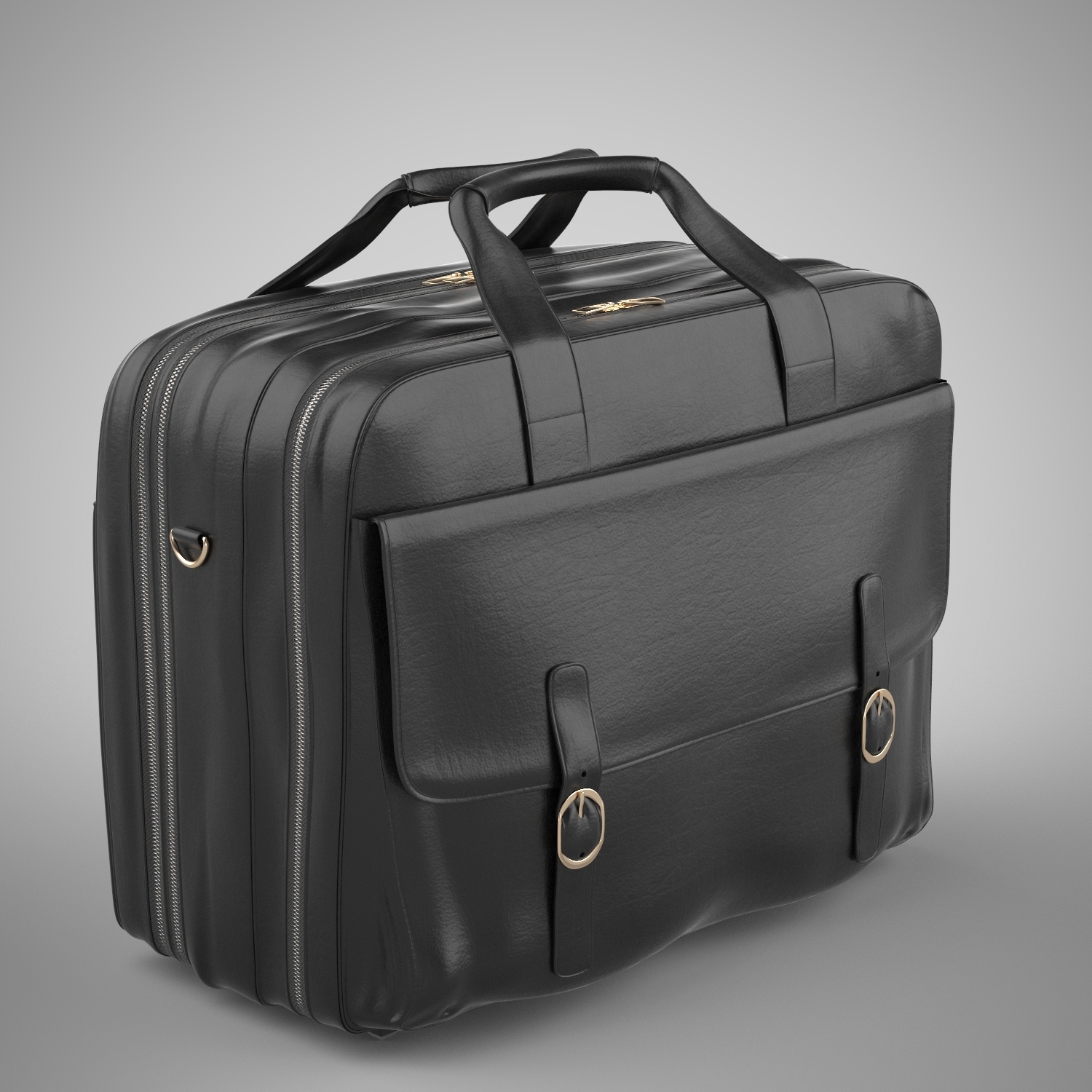 max leather suitcase