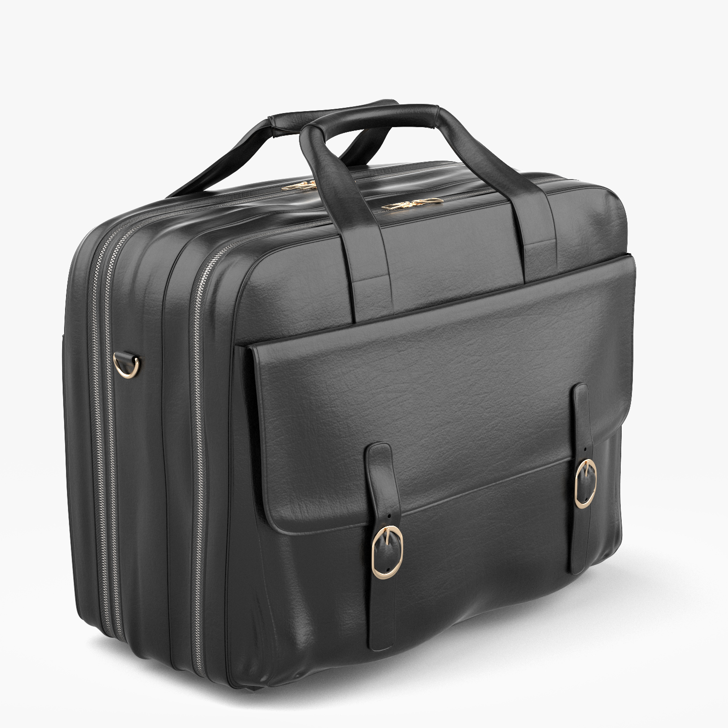 max leather suitcase