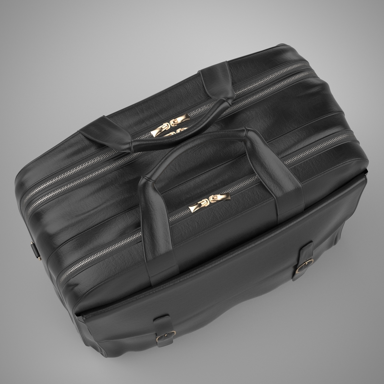 max leather suitcase
