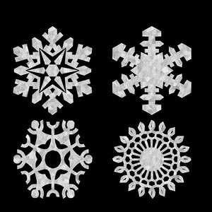 3ds snowflakes snow flakes