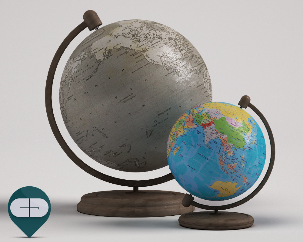 Глобус 3d. 3d Geography. American DG model Globe Color.