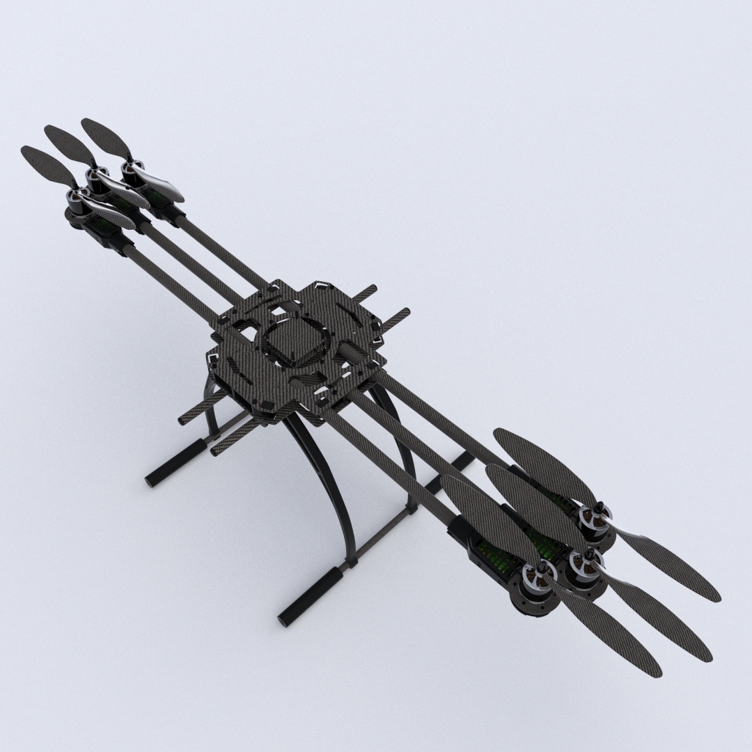 3d model hexacopter pack