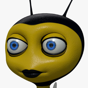 cartoon rigged bee model