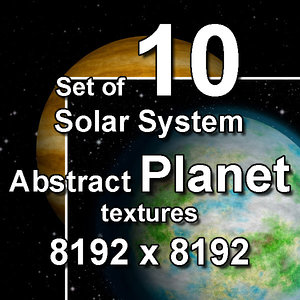 Abstract Solar System Planet 10x Textures