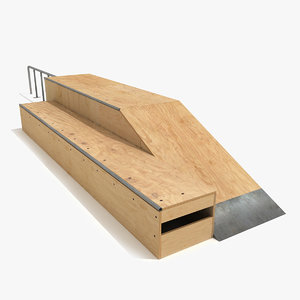 skate ramp fun box 3d model