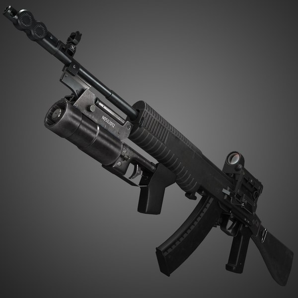 3ds max an-94 abakan assault rifle