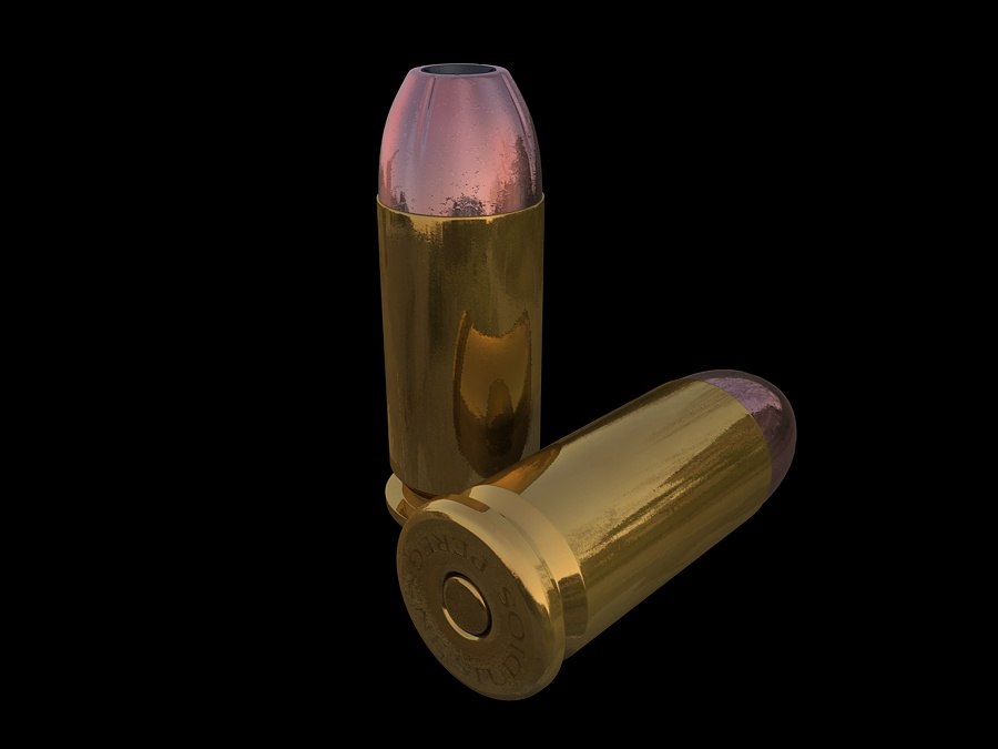 9mm hollowpoint bullet 3d model