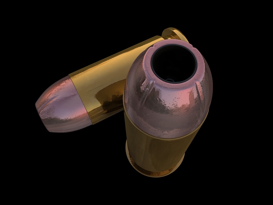 9毫米空心点子弹3d模型