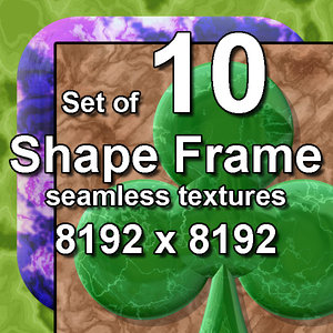 Shape Frame 10x Seamless Textures, set #3