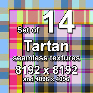Tartan 14x Seamless Textures, set #2