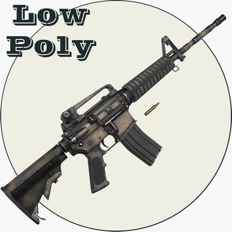 3d m4a1 polys model