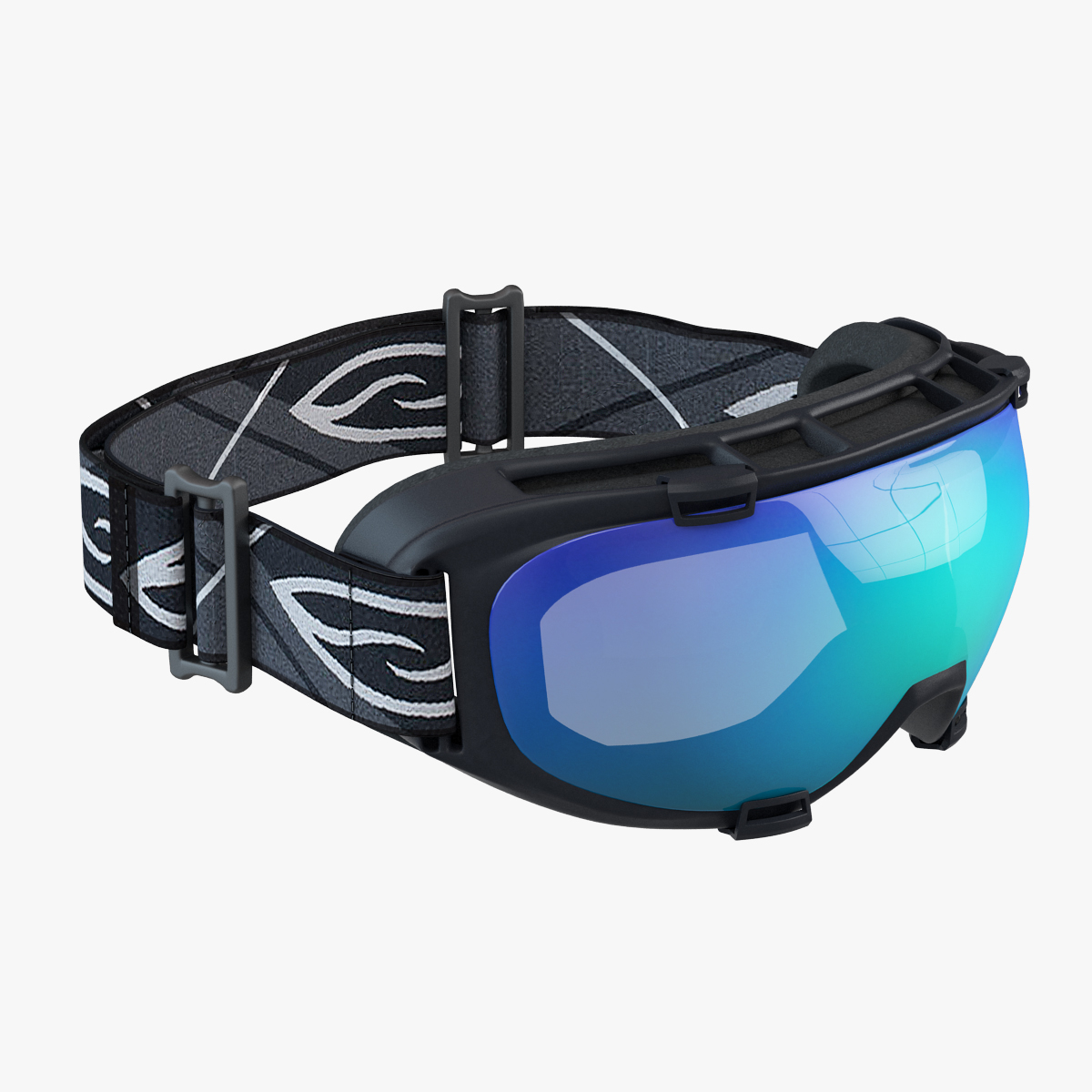 realistic ski goggles 3d model