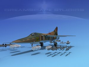 3d mig-27 weapons aircraft