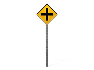 simple road sign 3d max