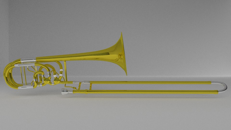 bass trombone 3d model