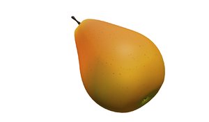 3d realistic pear