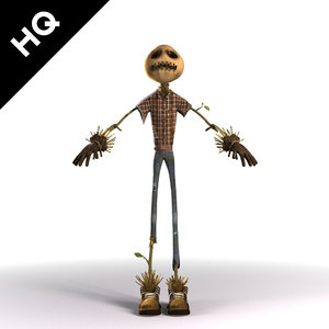 scarecrow crow scare 3d max