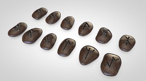 rune stones 3d c4d