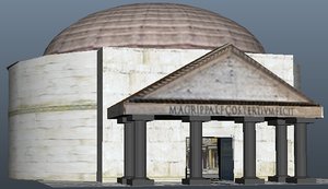 free fbx model pantheon rome
