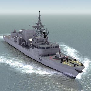 halifax class frigate 3d model