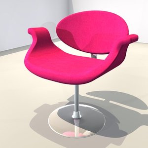 chair pink 3ds free
