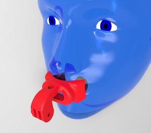 gopro mouth bracket 3d model