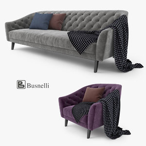 busnelli amouage sofa chair 3d max