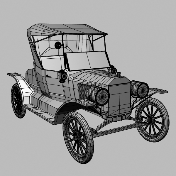 car antique 3d model