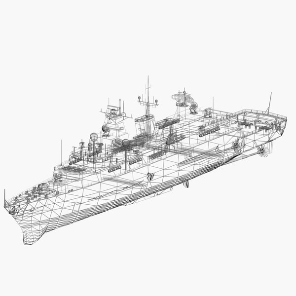 3d F123 Brandenburg Class Frigate Model