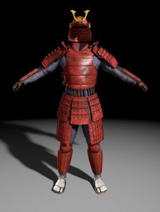 samurai armor 3d 3ds