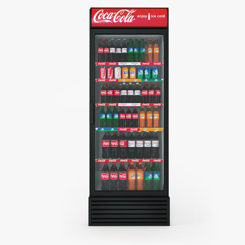 cocacola fridges 3d model