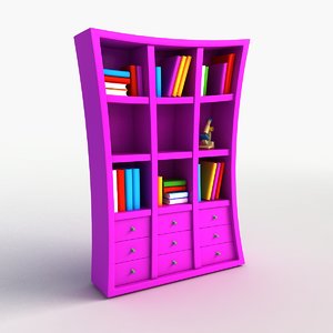 cartoon bookshelf max