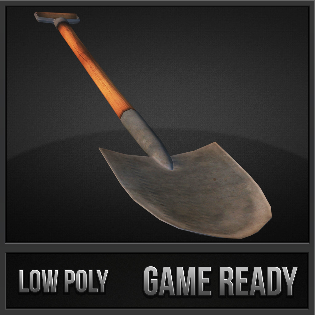 shovel tool weapon 3d model