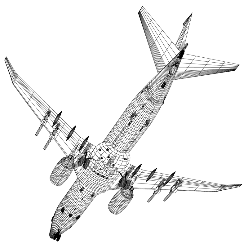 3d model poseidon p8a aircraft