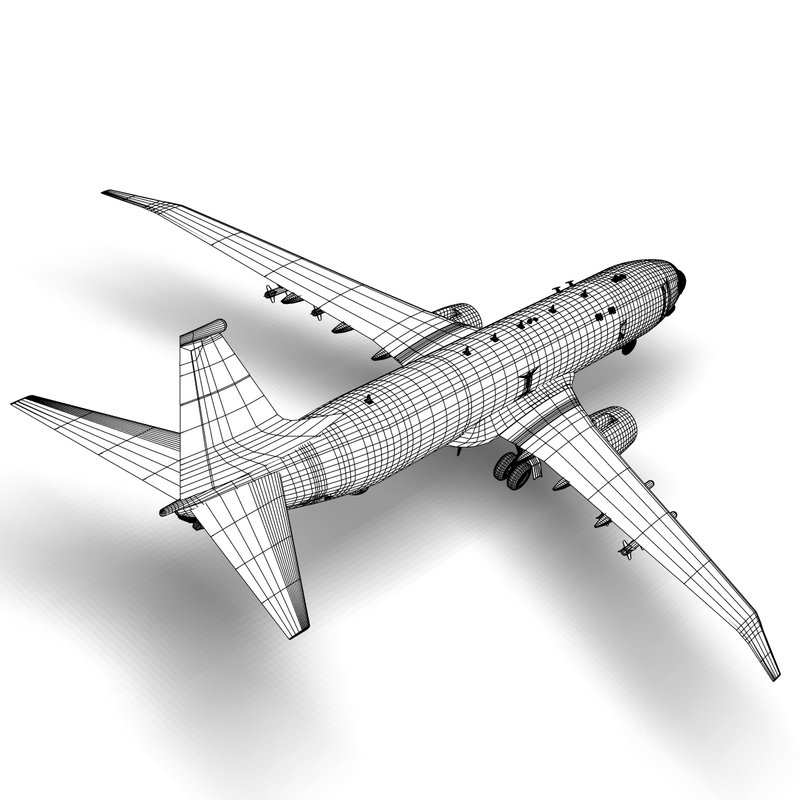 3d model poseidon p8a aircraft