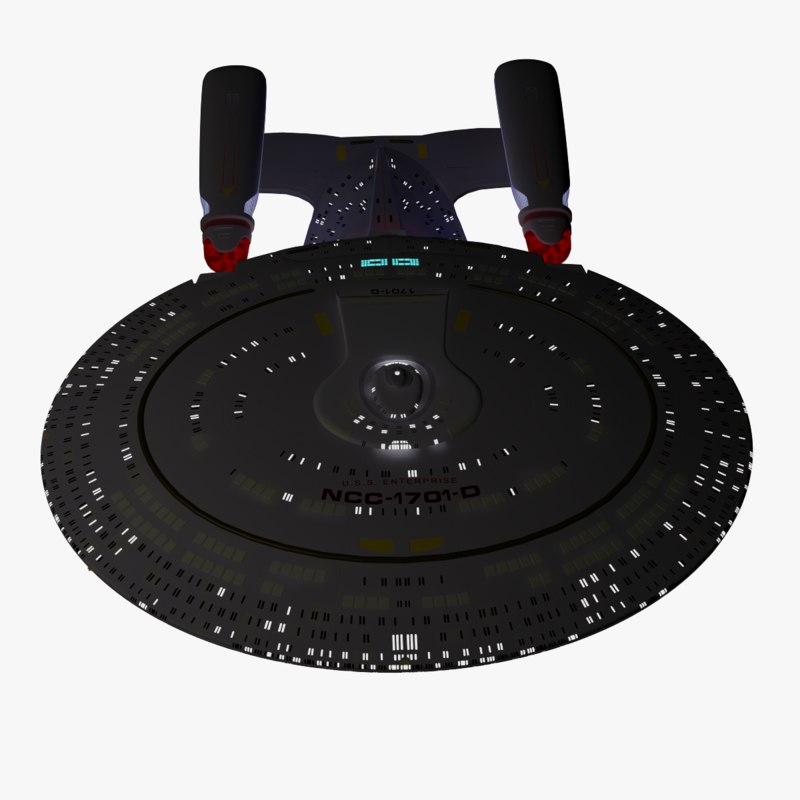 uss enterprise d star trek 3d model