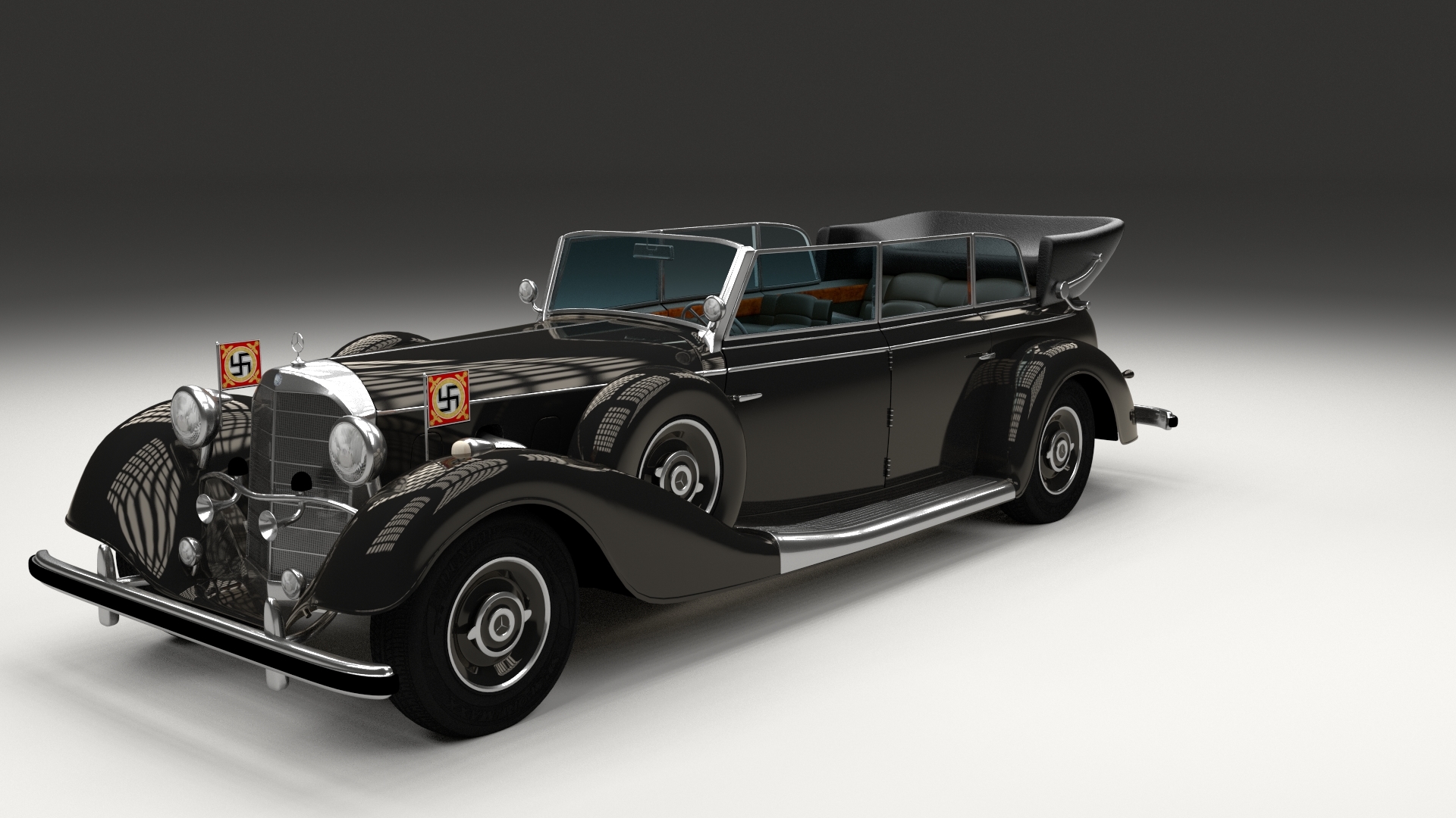 メルセデス770kグロッサーナチススタッフカー3Dモデル TurboSquid 886580