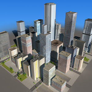 3d city building blocks 03 model