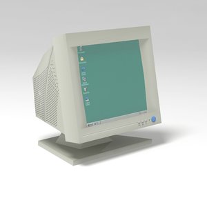3d model of crt monitor