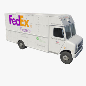 realistic delivery truck 3d model