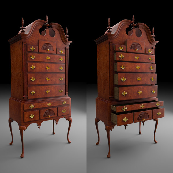 3d Model Chippendale Queen Anne