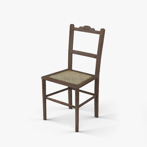 3dsmax oak chair 18th century